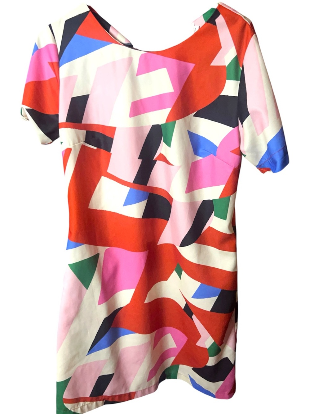 Lili Sidonio Geometric Millie Shift Dress Sz Small With Pockets Derby Abstract